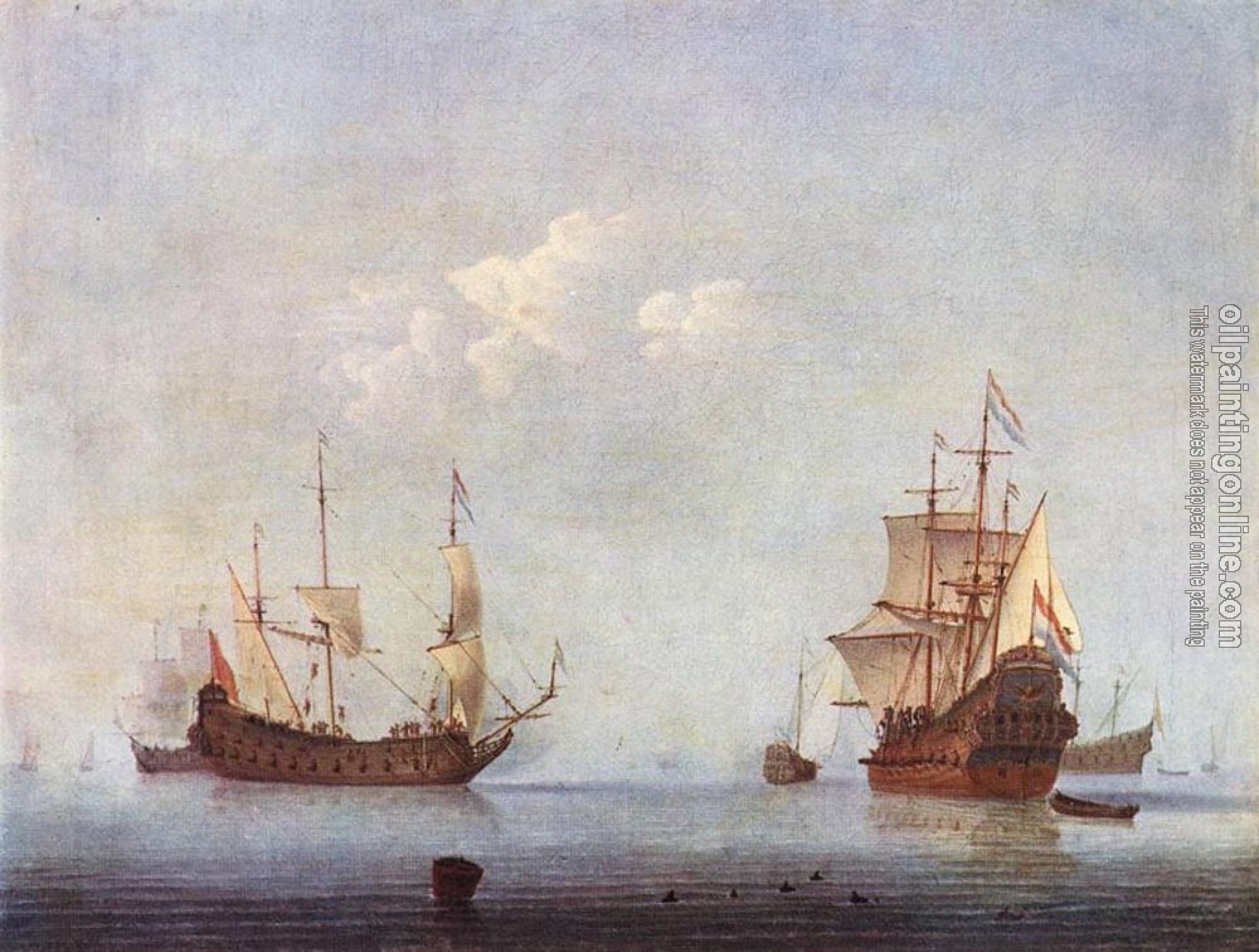 Velde the Younger, Willem van de - Marine Landscape